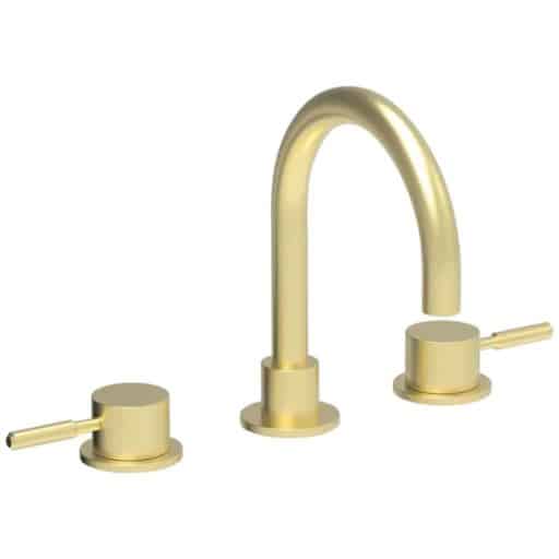 Brushed-Brass-Coalbrook-Domo-3-Hole-Deck-Mounted-Mixer-With-Swivel-Angled-Spout-DO1016BB