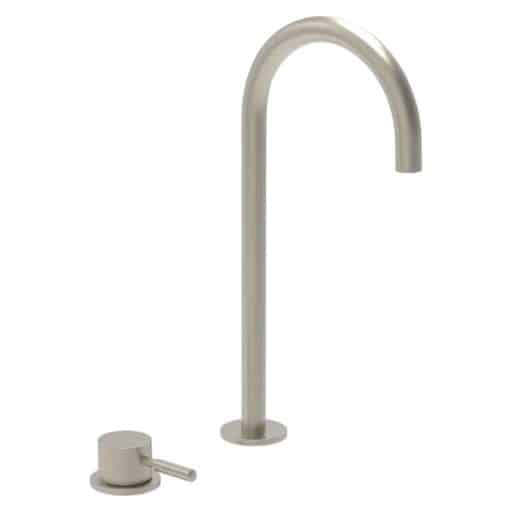 Brushed-Nickel-Coalbrook-Domo-2-Hole-Deck-Mounted-Mixer-Round-Tall-Spout-DO1004BN