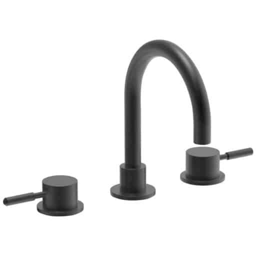 Gunmetal-Coalbrook-Domo-3-Hole-Deck-Mounted-Mixer-With-Swivel-Angled-Spout-DO1016GM