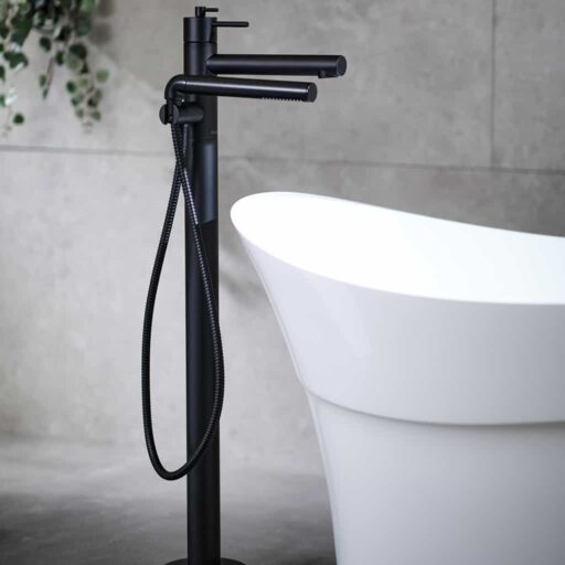 Riobel_0002_GS39BK-EM_GS_Freestanding Bath Shower Mixer_Black_Lifestyle1