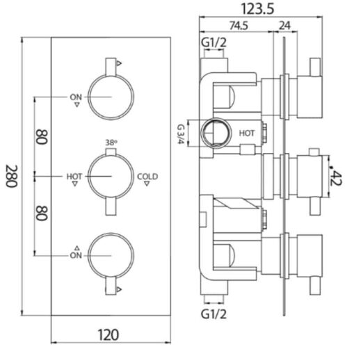 Harrogate Tap Co-recessed-shower-valve-internal008 diagram