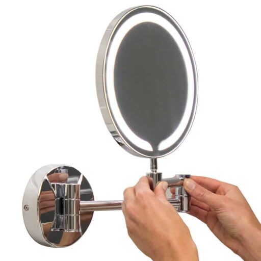 Chrome Round Makeup Shaving Mirror