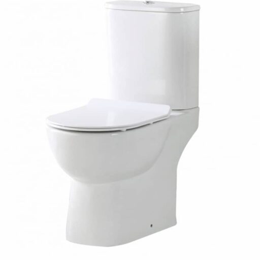 Beverley Rimless Open Back Toilet Pan Cistern & Seat Set