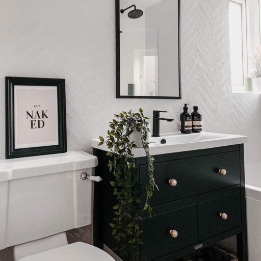 AVA Modern Ceramic Painted Bathroom Vanity Cabinet | Harvey George