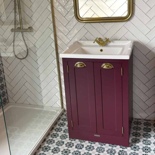 iona painted bathroom vanity | traditional ceramic sink